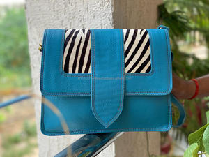 Vente chaude Stubby Couleurs Femmes Sacs À La Main Recyclé Animal Impression Fourrure En Cuir Sac À Main Coloré Épaule Sling sac - Product Image 2