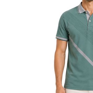 Camiseta Polo Personalizada para Hombre en Verde Salvia y Gris, Manga Corta, Informal, para Golf, Marca Privada, Transpirable, Uniforme, Venta al Por Mayor - Product Image 2