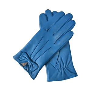 Vente flash - Gants d'hiver luxueux non doublés bleus à écran tactile, écologiques, chauds, longueur poignet, pour la vie quotidienne, pour femmes - Product Image 4