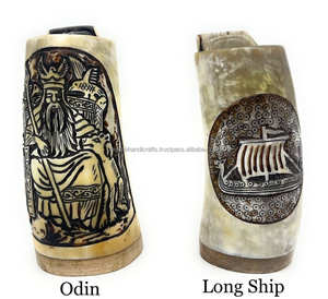 แก้วดื่มเบียร์ไวกิ้งคุณภาพสูงแก้วมักไวกิ้งฮอร์นแก้วมักทำจากอินเดีย - Product Image 5