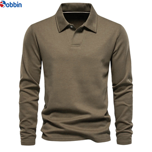 Polo Casual de Verano para Hombre, Unisex, a la Moda, de Color Sólido, Talla Grande, Manga Larga, con Logotipo Bordado en la Parte Delantera, Transpirable - Product Image 3