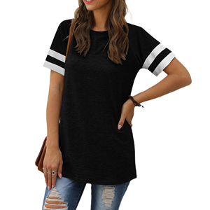 เสื้อยืดผู้หญิงแห้งเร็วสำหรับฤดูร้อน แขนสั้น เหมาะสำหรับออกกำลังกาย เนื้อผ้าเบาสบาย เหมาะสำหรับฟิตเนส วิ่ง โยคะ - Product Image 5