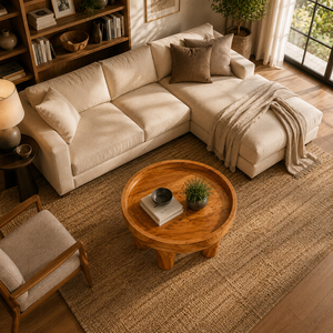 Wholesale Premium <b>Solid</b> Suar <b>Wood</b> Modern Organic Vessel Coffee Table Honey Finish 4-Leg Sculpt Living Room Furniture - Product Image 6