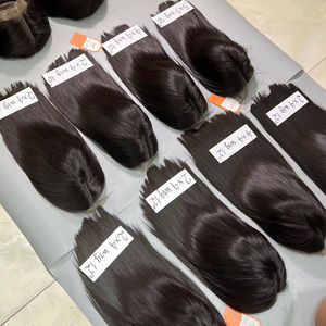 Perruque vietnamienne en cheveux humains, extensions de cheveux Remy vierges russes authentiques, perruques de cheveux bruts pour femmes noires, vente en gros - Product Image 1