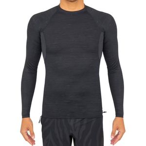 High Quality Men Rash Guard Long Sleeve Compression Shirt Polyester Sublimation <b>Printed</b> Quick Dry Fitness Training <b>Surfing</b> Wear - Product Image 1