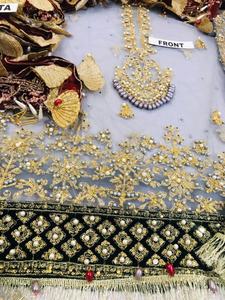 Garara con bordado de red de estilo paquistaní, colección de boda de lujo, gran oferta, 2023 - Product Image 5