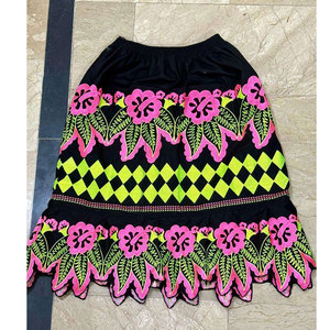 Falda Casual de Moda para Mujer, Estilo Hawaiano, Micronesia, Estilo Vestido, Hecha de Poliéster, Bordado Floral, Nuevo Estilo Único - Product Image 5