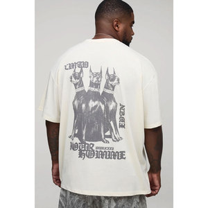 Wholesale Top Selling Customized Oversized Men's <b>White</b> Cotton T-Shirt Front Solid Casual O-Neck Short Sleeve Lightweight Quick - Product Image 2