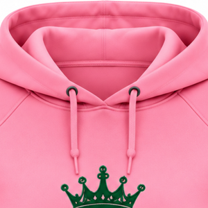   เสื้อฮู้ดสีชมพูพิมพ์ลายตัวอักษร ดีไซน์ลำลอง แขนยาว สวมใส่สบาย แรงบันดาลใจจากเสื้อผ้าชมรม - Product Image 5