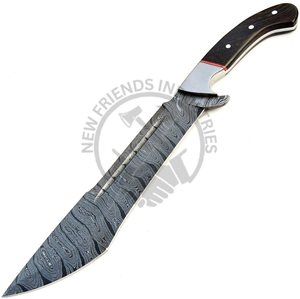 Nueva Edición Cuchillo de Caza para Exteriores de Acero de Damasco de Espiga Completa Hecho a Mano con Mango de Madera de Asta de Ciervo, Cuchillo de Supervivencia para Camping - Product Image 1