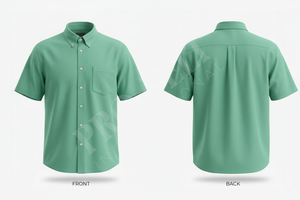 เสื้อเชิ้ตแขนสั้นผ้าบางเบา ระบายอากาศดี ติดกระดุม สำหรับผู้ชาย สวมใส่สบายๆ ทำงานได้ หรือใส่เป็นทางการ คอปกเสื้อแบบธุรกิจ - Product Image 4