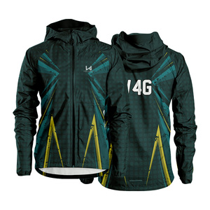 Chaqueta Cortavientos con Capucha, Impermeable, Transpirable, de Nailon Recubierto, con Cierre, Diseño con Patrón, Ecológica, de Alta Calidad, para Primavera, Venta al Por Mayor - Product Image 6