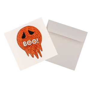 Tarjeta de Felicitación Hecha a Mano con Diseño de Calabaza de Halloween BOO, Tarjeta de Papel Artesanal, Tarjeta de Regalo al por Mayor, Fabricante ODM/OEM de Vietnam - Product Image 5