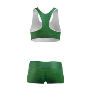 Conjunto de Sujetador Deportivo y Pantalones Cortos Sublimados para Mujer, Ropa Deportiva de Compresión para Entrenamiento, Running, Yoga y Fitness, Fabricante OEM - Product Image 2