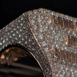 Custom Iced Out Moissanite Baguette Cut Rhodium Plated Pave Setting 925 Sterling <b>Silver</b> Hip Hop Vintage Engagement <b>Ring</b> for <b>Men</b> - Product Image 4