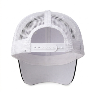หมวกเบสบอลแบบกำหนดเอง สีขาว 6 แผง ตาข่าย ทรง Trucker ปรับได้ ใส่ได้ทั้งชายและหญิง สไตล์ลำลอง สำหรับฤดูใบไม้ผลิและฤดูร้อน - Product Image 6