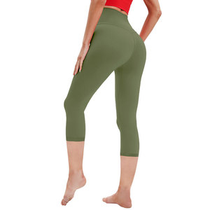 High Quality Workout Yoga Fitness <b>Leggings</b> High Waisted <b>Leggings</b> for <b>Women</b> Solid Color Spandex Polyester <b>Women's</b> <b>Leggings</b> - Product Image 5