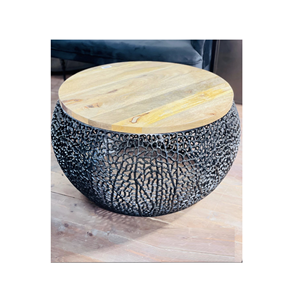 Table basse de bureau ronde en bois de décoration design de meubles de salon de luxe Offre Spéciale Tables d'appoint dorées au design populaire - Product Image 5