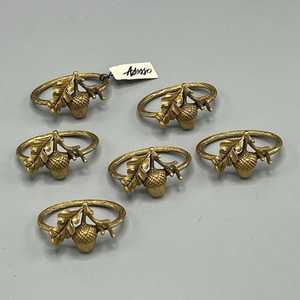 Anillos de Servilleta Vintage con Forma de Mariposa, Juego de 3 de Aleación de Zinc, Decoración de Mesa, Técnica de Fundición a Mano, Anillo de Servilleta de Latón para Decoración Navideña - Product Image 3