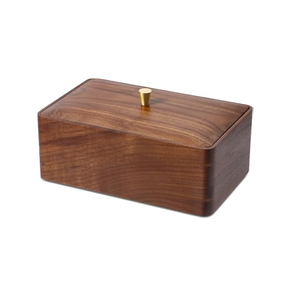 Boîte à beurre en bois rectangulaire avec couvercle, design minimaliste, couleur unie, pour la table - Product Image 3