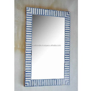 Espejo de pared con incrustaciones de hueso hecho a mano de diseño moderno de calidad superior al mejor precio para espacios de tocador y acentos de pasillo - Product Image 2