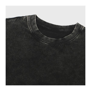 T-shirts pour hommes grande taille de haute qualité, effet délavé, design personnalisé, prix de gros - Product Image 6