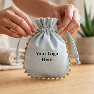 Bolsas con Cordón Personalizables, Recuerdos de Boda Ecológicos y Bolsas de Algodón con Marca Personalizada, Bolsa Boutique - Product Image 1