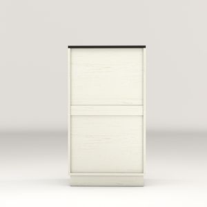 Cestino per rifiuti da 10 galloni con texture ondulata, mobiletto in legno con cassetto a scomparsa estraibile, per la raccolta differenziata e l'organizzazione della cucina - Product Image 2
