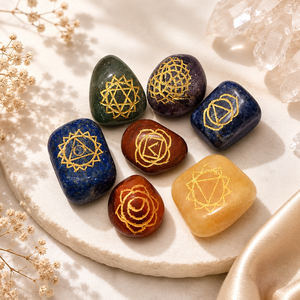Hot sell Tumble Engraved <b>Chakra</b> <b>set</b> 7 <b>chakra</b> stone <b>sets</b> - Product Image 1