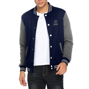 แจ็คเก็ตเลตเตอร์แมนผ้าแคนวาสผู้ชายขายดี ดีไซน์โดดเด่น คุณภาพสูง แจ็คเก็ตฤดูหนาว คอตั้ง โลโก้ด้านหน้า ราคาถูก - Product Image 2