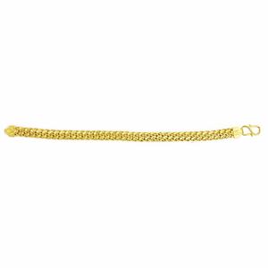Pulseras de Hombre Chapadas en Oro Micro de 14K, 18K, 24K al por Mayor, Joyería de Moda, Pulseras de Cadena de Oro Estilo Bizantino, Pulsera de Eslabones de Latón - Product Image 3
