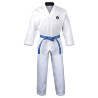 Conjuntos de Taekwondo al por Mayor Personalizables de Alta Calidad, Cómodos, Transpirables, Duraderos, de Corte Holgado, con Logotipo, 100% Algodón