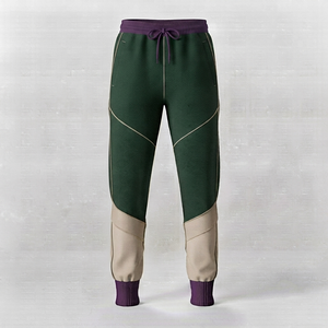 Modern Style Casual Jogger Pants for Men's Breathable 100% Cotton Stretchable Fabric Drawstring Closure Lightweight - Product Image 1