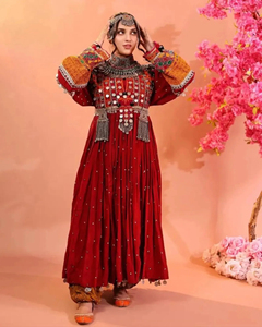Vestidos Tradicionales Afganos con Bordado de Encaje para Mujer, Transpirables, de Buena Calidad, con el Mejor Diseño, Ropa Étnica, Vestido Afgano Kuchi - Product Image 4