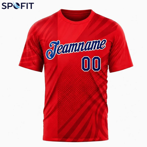 Maillot de football personnalisé pour homme SPOFIT, impression sublimée, col rond, manches courtes, polyester respirant, nom de l'équipe, design 00 - Product Image 2