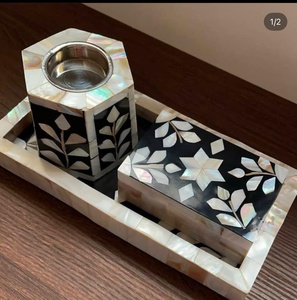 Atractivo Caja de Madera para Mubkhar con Bandeja para Servir, Quemador de Bakhoor, Anís Estrellado, Regalo Especial para Eid y Ramadán - Product Image 5