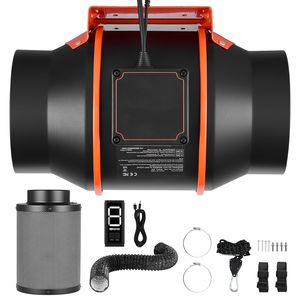 Kit Ventilatore Inline con Filtro al Carbone da 6 Pollici, Motore EC da 402 CFM, 3 Velocità di Circolazione e Controllo PWM a 10 Velocità per Ventole di Scarico - Product Image 1