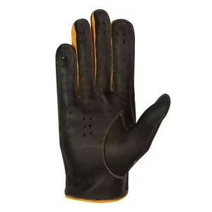 Wholesale SAAR INDUSTRIES Leather Touchscreen Driving <b>Gloves</b> for <b>Men</b> Breathable Perforated Design Eco-Friendly Four Seasons Use - Product Image 4
