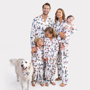 Wholesale <b>Womens</b> Christmas Tracksuit Set Print <b>Long</b> Sleeve <b>Top</b> Pants Cozy Winter Pajama Loungewear Winter Set Festive Family Set - Product Image 1