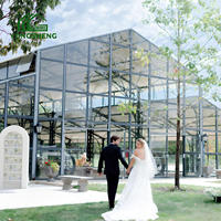 2025 Nouvelle arrivée Conservatoire en verre en acier galvanisé avec cadre en métal et serre de mariage facile à assembler à vendre