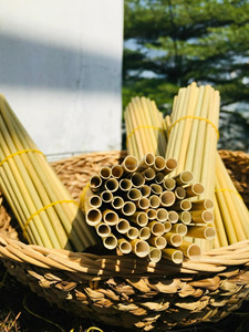 หลอดหญ้าสีเขียวจากเวียดนามย่อยสลายได้ทางชีวภาพเป็นมิตรต่อสิ่งแวดล้อมบาร์อุปกรณ์เสริมสำหรับดื่มไม้ไผ่ + 84 77 2577 423ม. หลุยส์ - Product Image 3