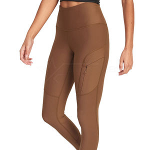 Leggings de yoga et de sport pour femme, sans couture, taille mi-haute, hiver, décontractés, effet ventre plat et rehausseur de fessier, longueur genou, extensibles - Product Image 1