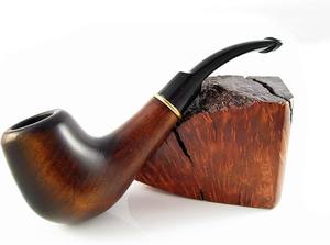 Pipa de fumar de madera tradicional hecha a mano, pipa de tabaco natural de estilo rústico, diseño artesanal a bajo costo - Product Image 6