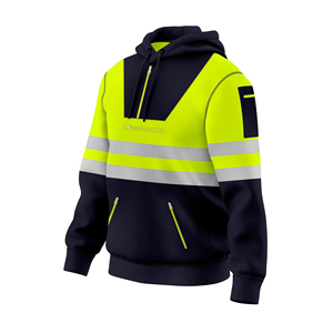 <b>Top</b> trending 100% Polyester Custom Hi Vis Hoodie <b>Reflective</b> Safety premium quality workwear durable new style Hi Vis Hoodies - Product Image 2