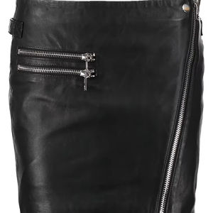 Falda Lápiz Corta de Cuero para Mujer, Diseño Personalizado al por Mayor, Nueva Colección Primavera, con Cordones, Abierta, Color Sólido, a la Moda - Product Image 6