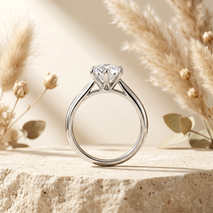 Luxury 925 Sterling <b>Silver</b> <b>Solitaire</b> <b>Ring</b> Moissanite 2CT Round Diamond Engagement Wedding <b>Ring</b> Custom Fine Jewelry - Product Image 3