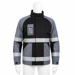 Chaqueta de Seguridad Reflectante de Alta Visibilidad, Ropa de Trabajo Resistente, Uniforme de Protección Industrial para la Construcción con Bolsillo para Identificación - Product Image 1