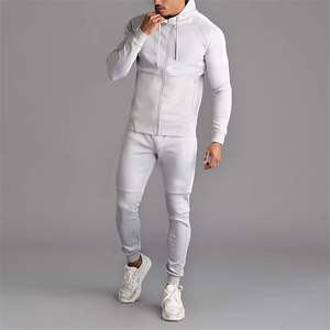 Survêtements pour hommes, ensembles de survêtements personnalisés en deux pièces, en polyester et coton, avec logo personnalisé, survêtements de sport pour hommes - Product Image 6
