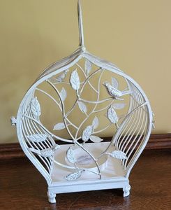 Jaula de Pájaros de Alambre Metálico Hecha a Mano y Personalizada, Decoración para el Hogar y el Jardín, Jaula Decorativa de Mesa - Product Image 5
