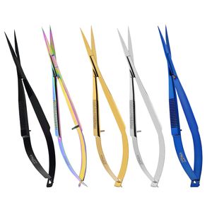 Tondeuse à sourcils de marque privée ciseaux à ressort poignée anti-dérapante minuscules ciseaux à coudre petits ciseaux pointus outil à sourcils pour femmes - Product Image 1